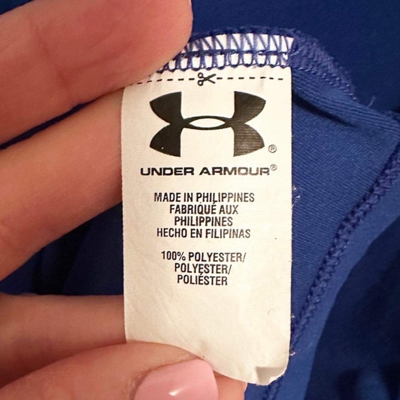 Under Armour Running Pullover Half Zip Jacket Royal Blue Semi-fitted Heat Gear - Picture 5 of 9